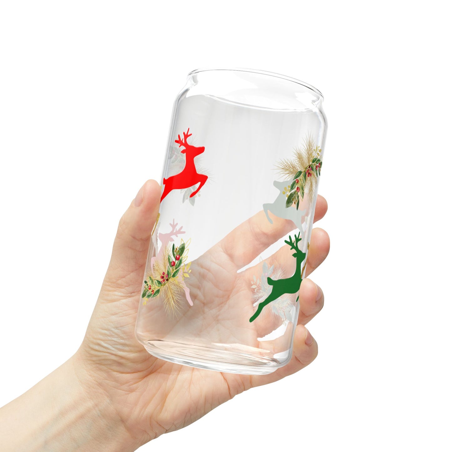 Reindeer Fun - Sipper Glass, 16oz