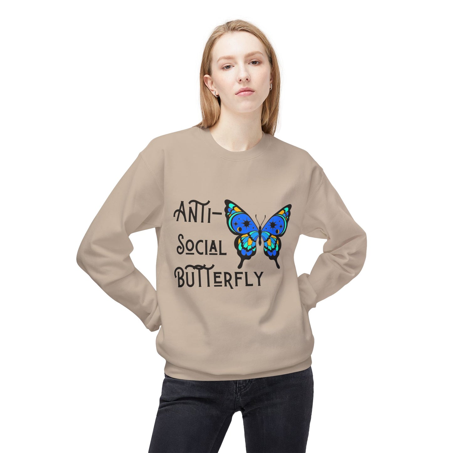 Anti-social - Adult Crewneck Sweatshirt