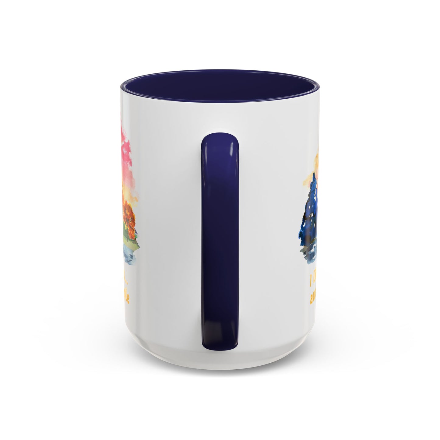 Long Walks Away From People - Accent Coffee Mug (11, 15oz)