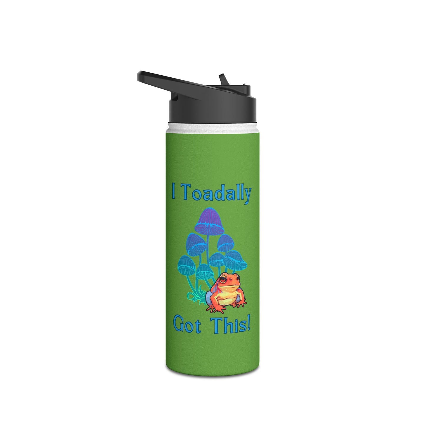 Toadally Got This - Green - Stainless Steel Water Bottle, Standard Lid