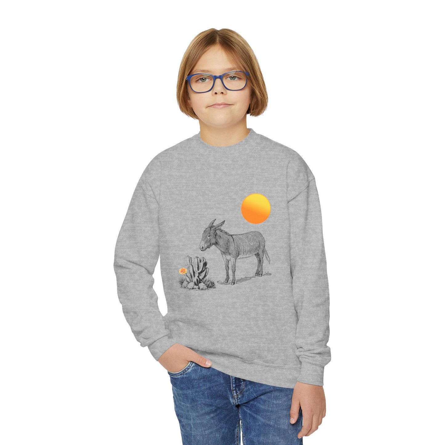 Desert Donkey - Youth Crewneck Sweatshirt