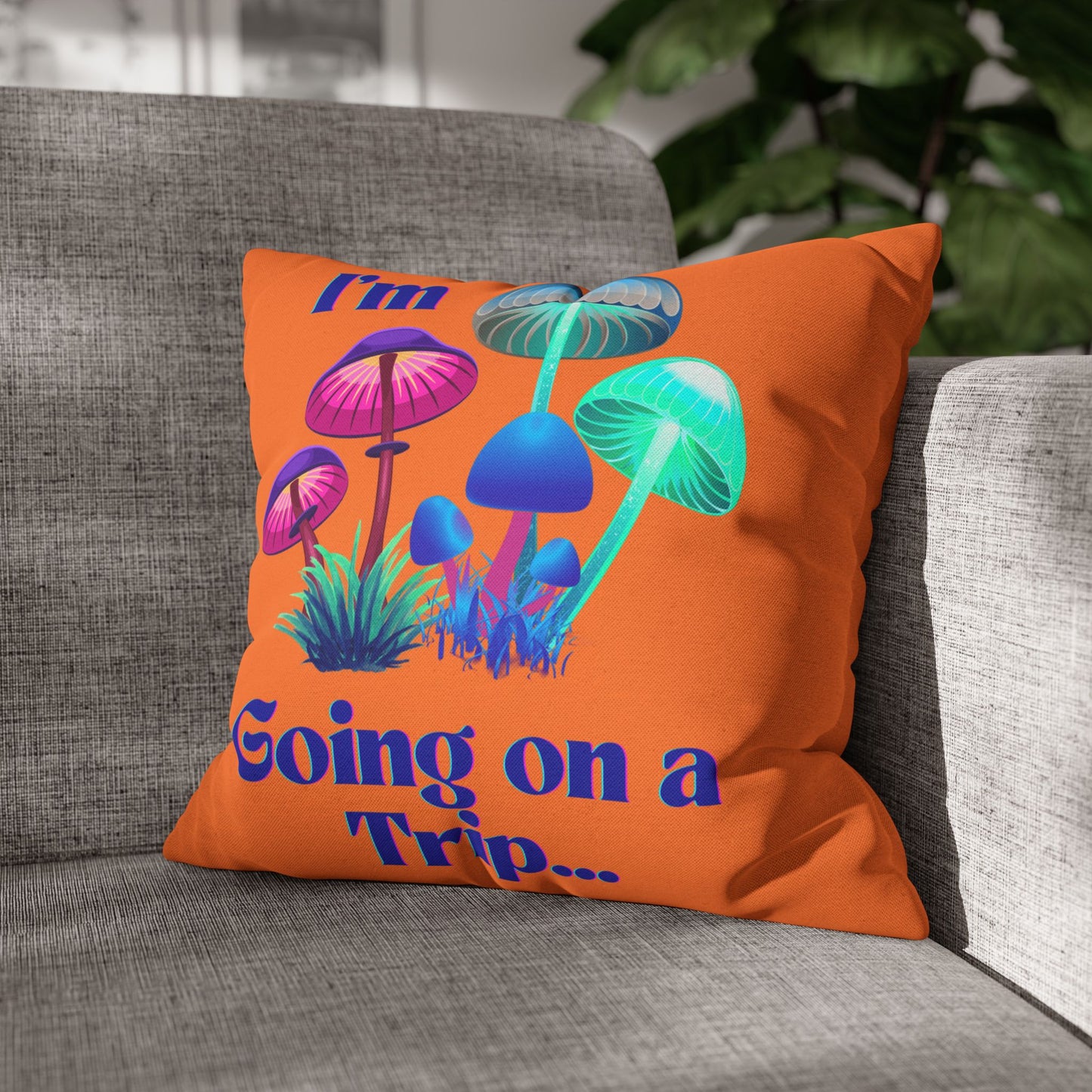 Going on a Trip - Accent Square Pillowcase - Various Sizes