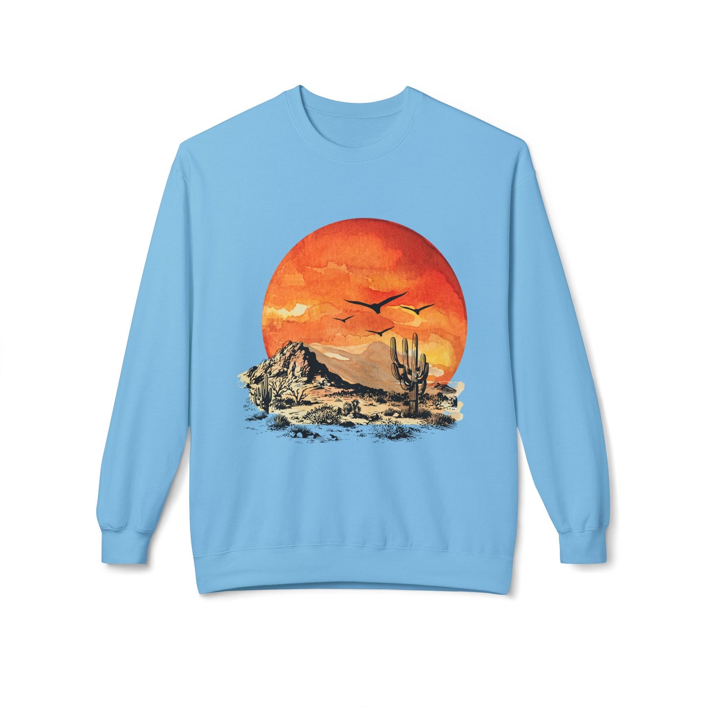 Desert Sun - Adult Unisex Sweatshirt - Bright Watercolor Print