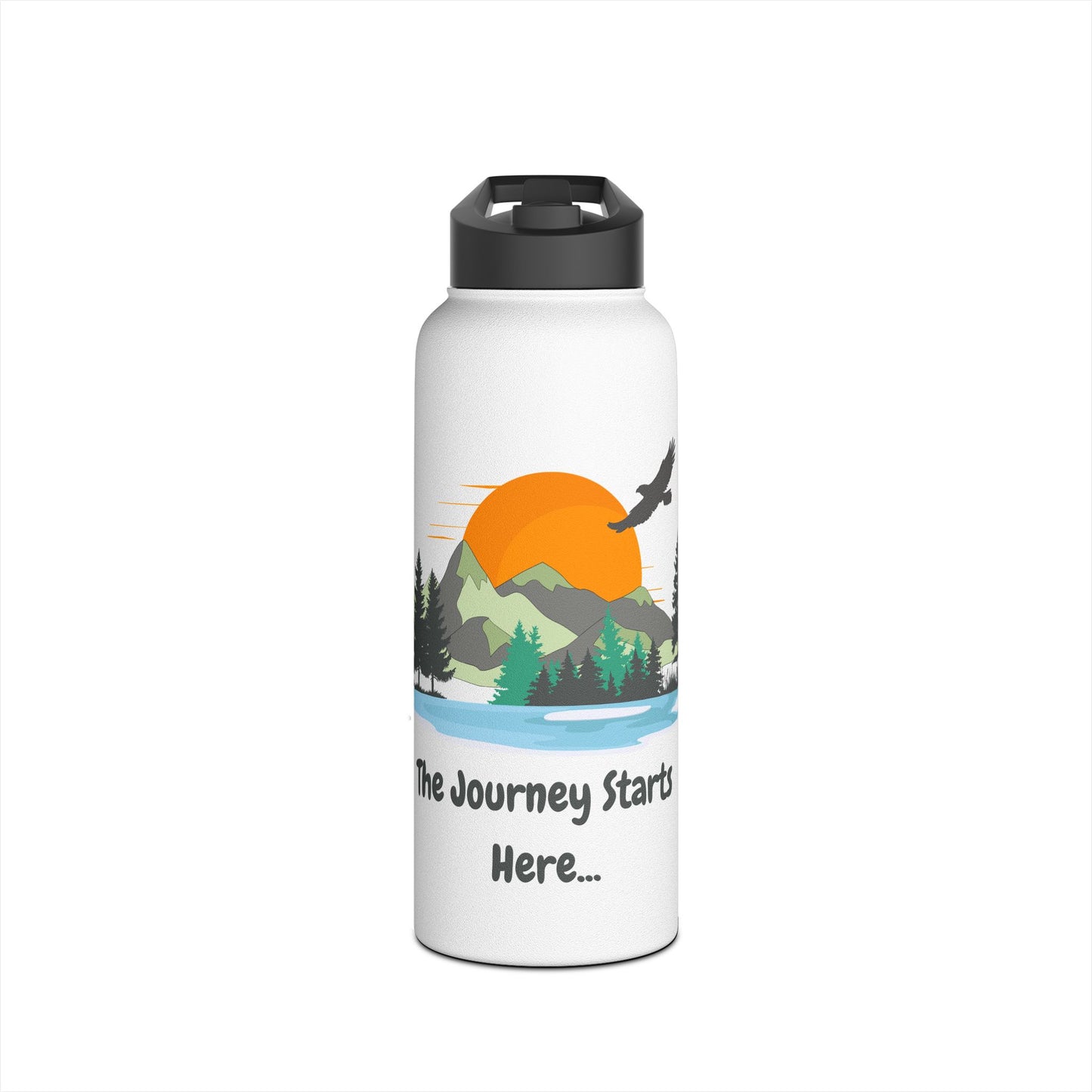 Journey Starts Here - Stainless Steel Water Bottle