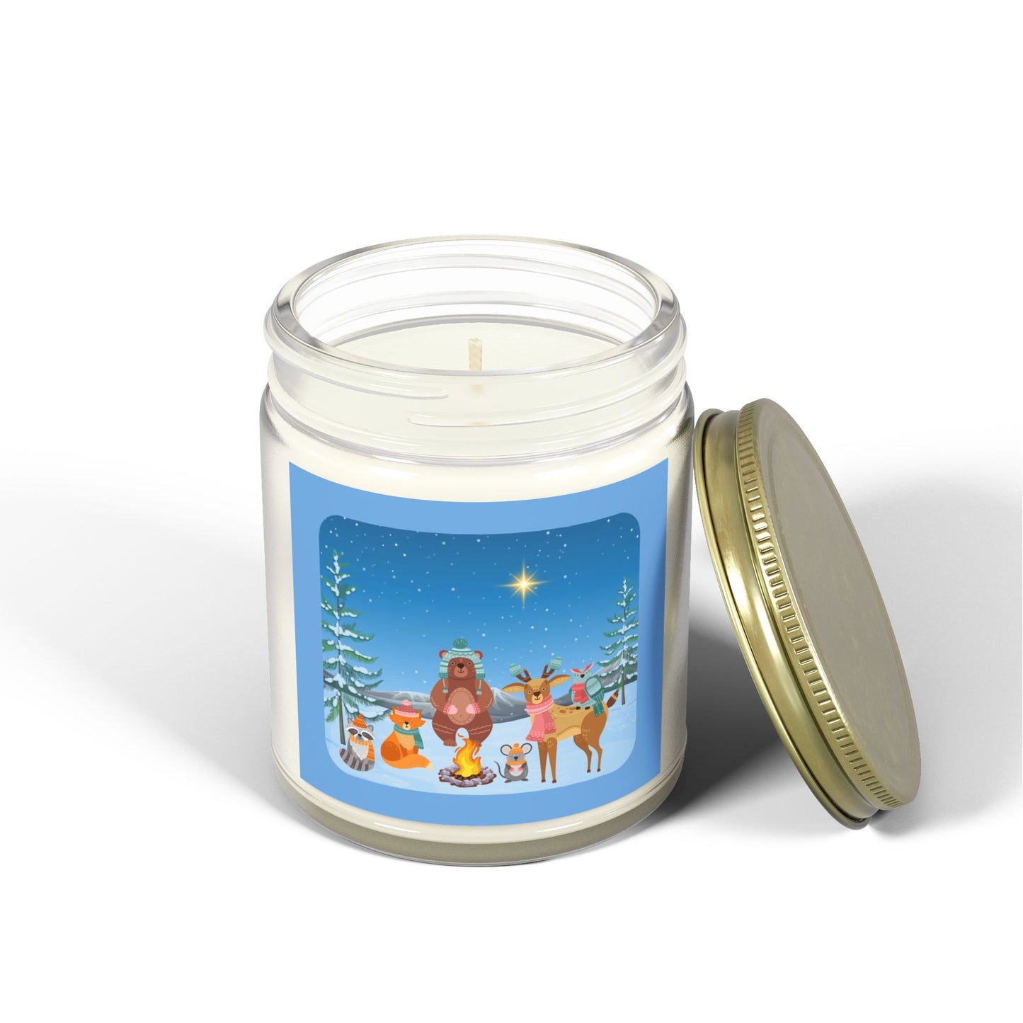 Winter Animal Party - Scented Candles, Coconut Apricot Wax (4oz, 9oz)