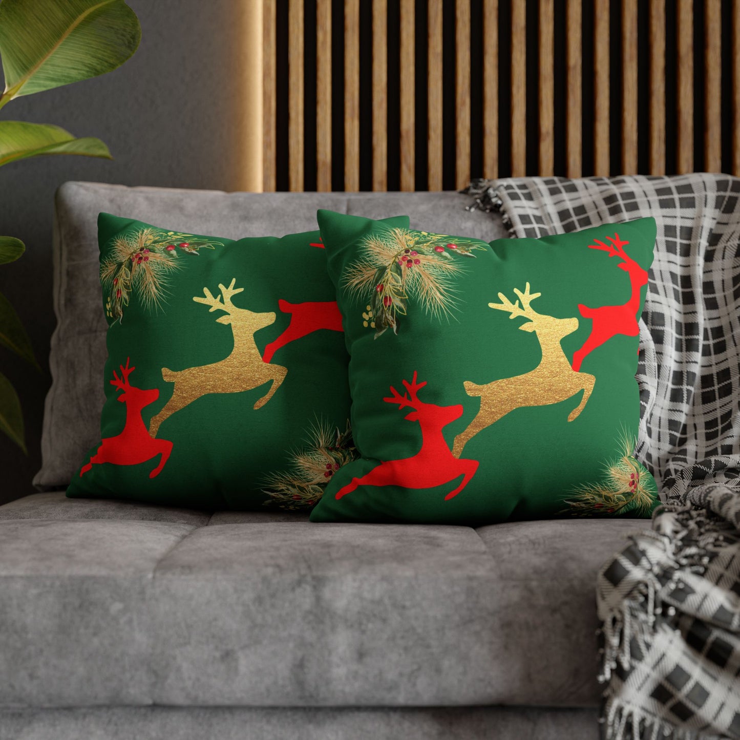 Reindeer Fun - Square Pillowcase - Various Sizes