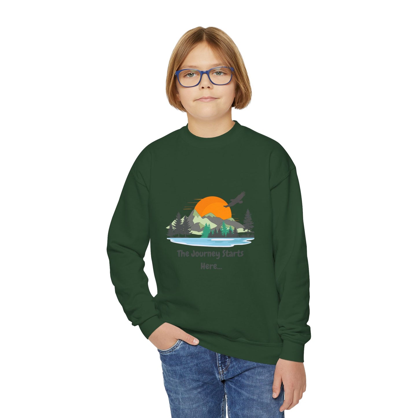 Journey Starts Here - Youth Crewneck Sweatshirt