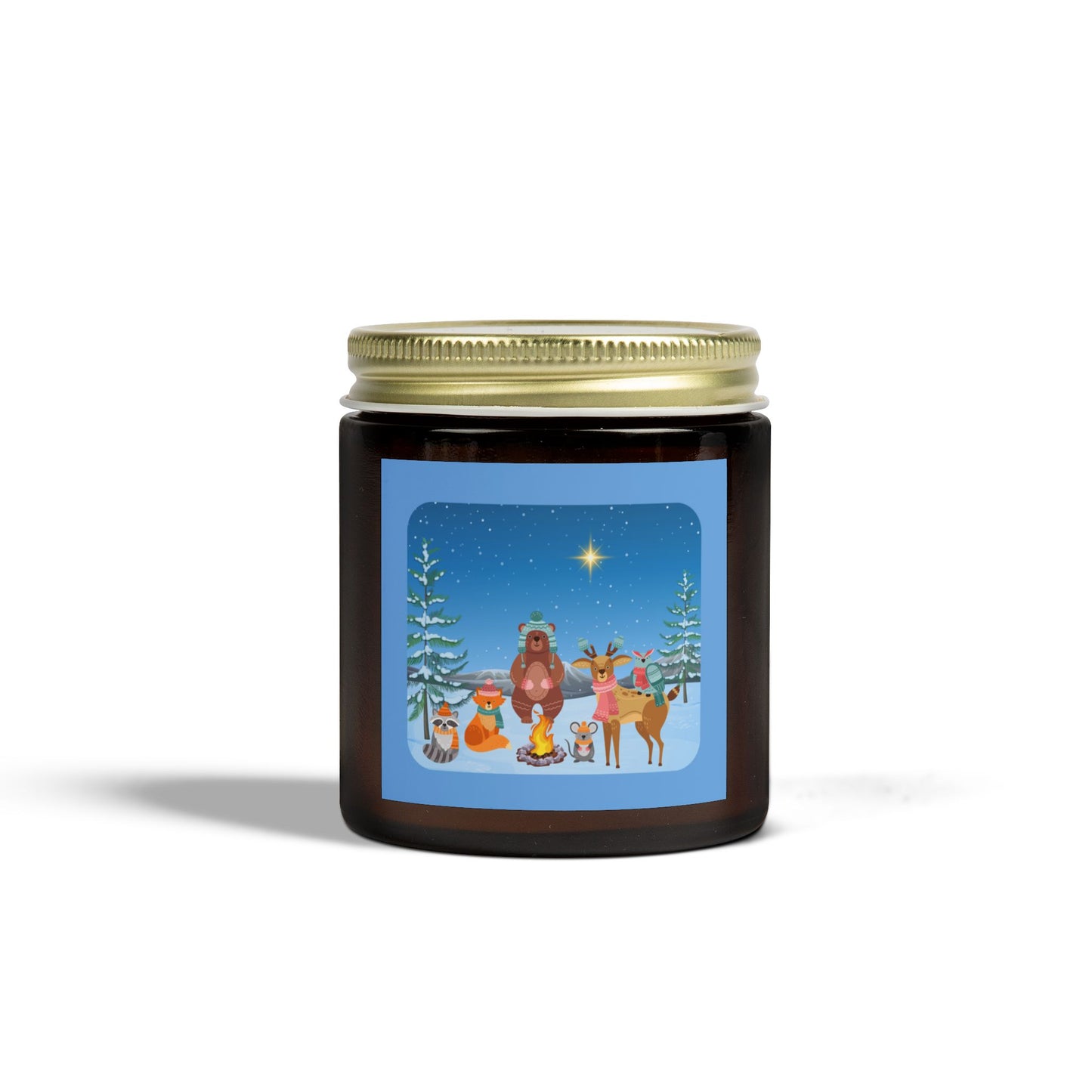 Winter Animal Party - Scented Candles, Coconut Apricot Wax (4oz, 9oz)