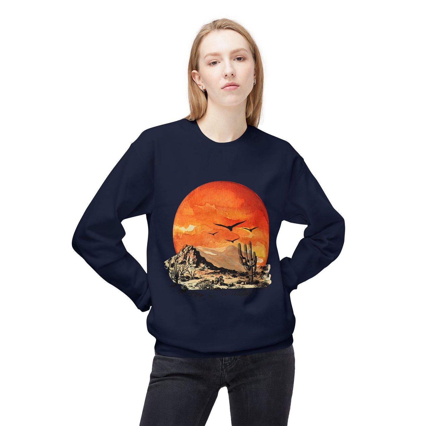 Desert Sun - Adult Unisex Sweatshirt - Bright Watercolor Print