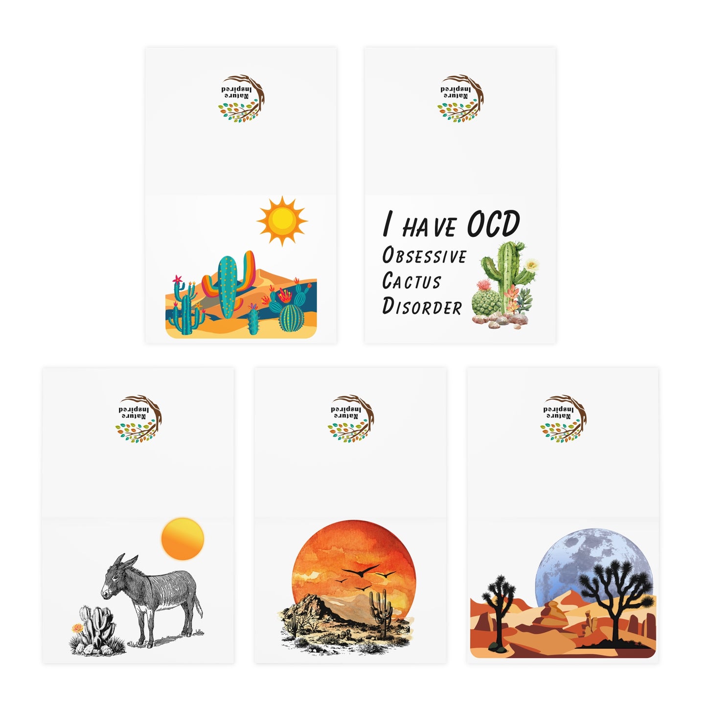 Desert Designs - Multi-Design Greeting Cards (5-Pack)