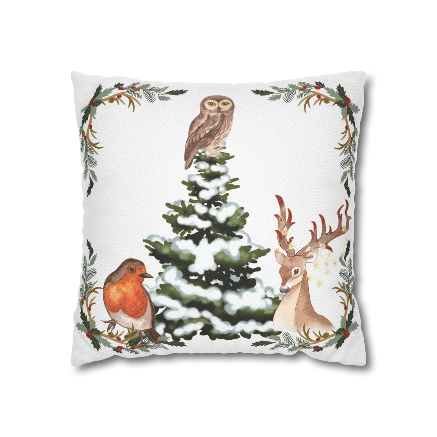 Winter Tree White - Square Pillowcase - Various Sizes