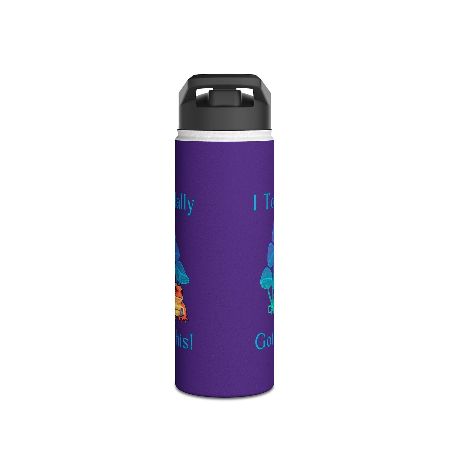 Toadally Got This - Purple - Kids Stainless Steel Water Bottle, Standard Lid