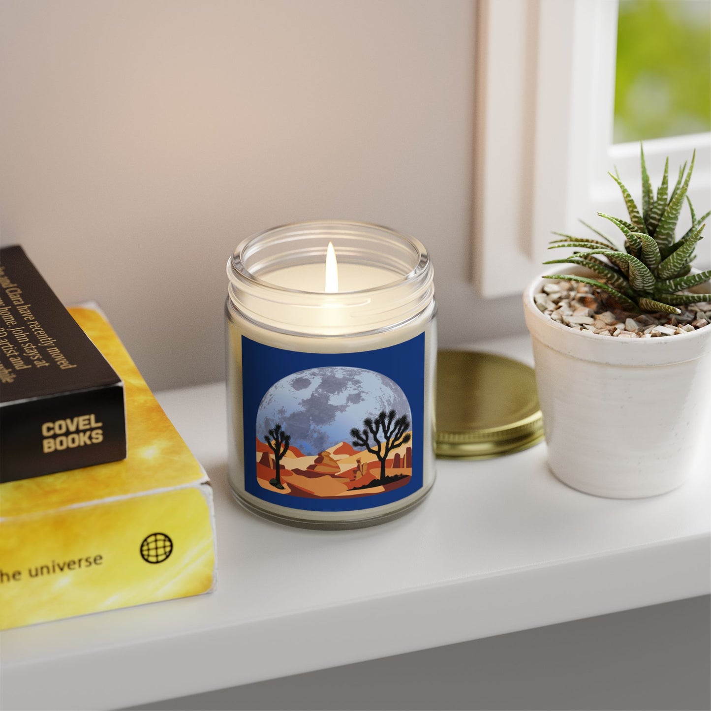 Desert-themed With Joshua Tree - Scented Coconut Apricot Candles (4oz, 9oz)