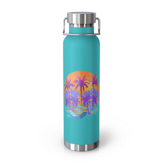 Tropical Paradise - Copper Vacuum Insulated Bottle, 22oz